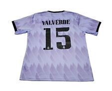 Adidas Valverde #15 Real Madrid Purple Jersey Away Football Shirt Men's Size XL