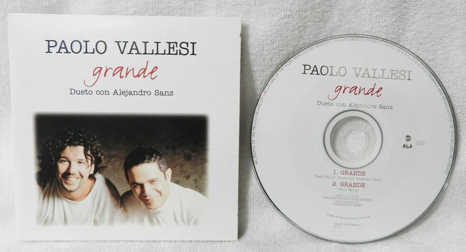 PAOLO VALLESI "Grande" Alejandro Sanz (Single) 1997 (DRO EW/PROMO/Germany) CD EX Foto 1 de 2