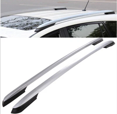 Серебряный алюминиевый держатель для боковых направляющих на крышу для TOYOTA RAV4 2013-2018 годов выпуска - Изображение 1 из 4