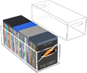 Scatola di immagazzinaggio DVD/CD 2 confezioni, contenitore acrilico per Blu-ray, piccoli libri/ - Foto 1 di 12