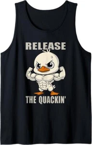 Camiseta sin mangas divertida Release The Quackin Duck gimnasio levantamiento de pesas culturista - Imagen 1 de 2