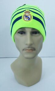 Real Madrid FC Soccer BEANIE Sports Cap Knit Hat Neon Yellow New Football
