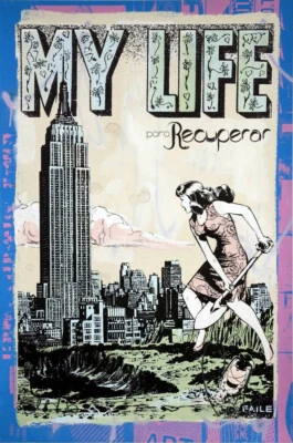 Faile - My Life / 19:86 B-SIDE 2018 impresión graffiti nyc empire state building Foto 1 de 4