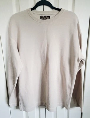 Suéter Marlboro Classics XXL Mezcla de Algodón Bronceado Y2K Vintage Años 90 Cuello Redondo Acanalado Foto 1 de 4