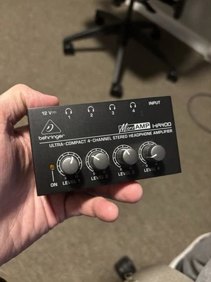 Behringer MicroAMP HA400 Ultra Compact 4-Channel Stereo Headphone Amplifier NEW - Image 1 of 3