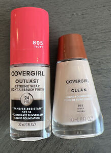 2~CoverGirl Ivory~ Clean & Outlast ~New~