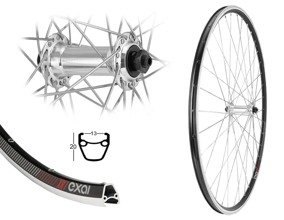 Race 28 Zoll Vorderrad 13-622 Rennrad XR1 Aluminium silber 28" 13mm Hohlkammer - Bild 1 von 1
