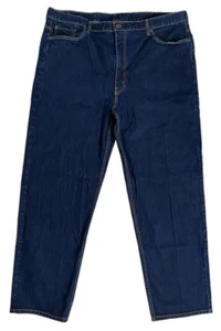 Levis 550 Jeans Men’s 46X33 Blue Baggy Tapered Leg Dark Wash Denim EUC - Picture 1 of 11