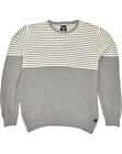 Quiksilver Mens Premium Fit Crew Neck Jumper Sweater Large Grey Vp09