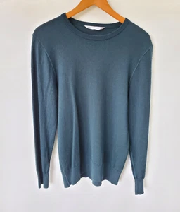 Everlane Sweater Womens 100% Merino Wool GREEN TEAL, Thin, Light, Casual - Picture 1 of 11