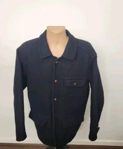 mens BOSTON CREW HEAVY THICK WOOL NAVY  WINTER COAT SIZE Small - Picture 1 of 10