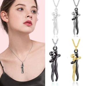 Fashion Cooper Couple Hug Pendant Necklace Women Valentine's 1 ✨ Gifts L3A3 - Picture 1 of 14