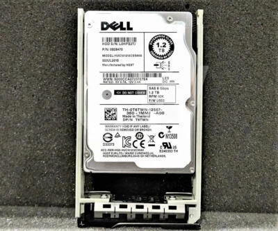 Dell 1.2TB 6G 10K 2.5" SAS 0T6TWN T6TWN HUC101212CSS600 HDD Hard Drive w Tray - Image 1 of 4