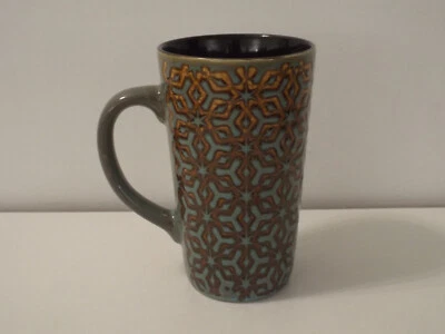 Taza de café/cacao Tall Latte "Copper Snowflake Lattice" (Pfaltzgraff todos los días) Foto 1 de 4