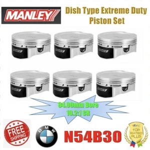 Juego de pistones de servicio extremo tipo plato Manley 84,00 mm diámetro 10,2 CR para BMW N54B30 - Imagen 1 de 5