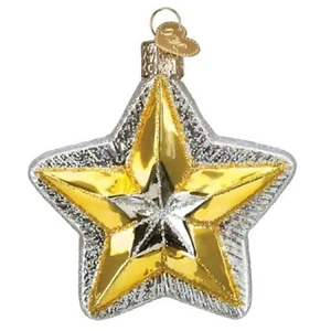 Old World Christmas Radiant Star Glass Tree Ornament FREE BOX 22043 - Picture 1 of 4