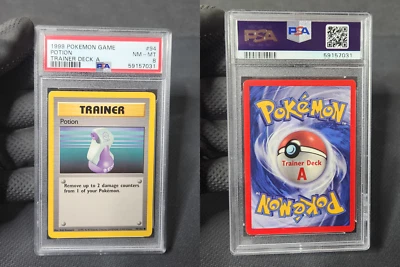 1999 Pokemon Trainer Deck A Potion #94 PSA 8 Graded Prototype Pokémon Card Brock - Image 1 of 4