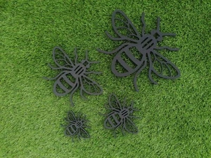 Manchester Bienenfamilie Wandbild Deko Arbeiter Biene Farbwahl 4er Set - Bild 1 von 3