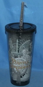 Nuevo vaso, tapa y pajita de plástico Disney Piratas del Caribe - Imagen 1 de 3