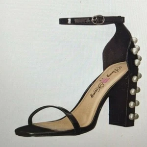 Penny Loves Kenny Women's Ruche Pump, Black Patent, 9.5 Wide US - Picture 1 of 6