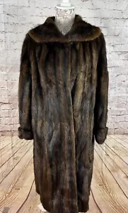Vintage Nicholas Ungar Long Dark Brown Mink Fur Coat - Picture 1 of 16