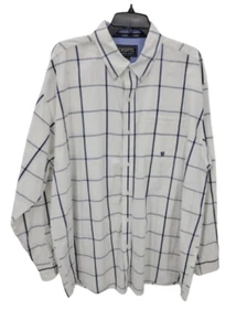 Camisa Wrangler Twentyx Para Hombres XXL 2XL Blanca A Cuadros Manga Larga Algodón con Botones - Imagen 1 de 9