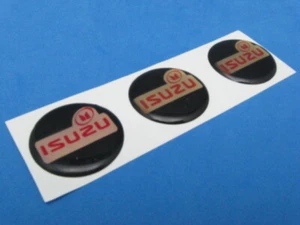 ISUZU LOGO DOMED DECAL EMBLEM STICKER SET OF THREE #119 - Picture 1 of 1