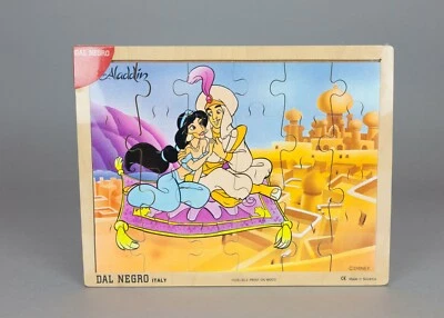 Aladdin Puzzle Disney  Dal Negro 24 pezzi pieces print on wood SEALED sigillato - Immagine 1 di 4
