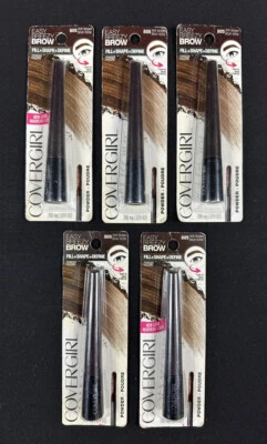 5x COVERGIRL Easy Breezy Brow Fill +Shape +Define Eyebrow Powder 805 Rich Brown - Image 1 of 2