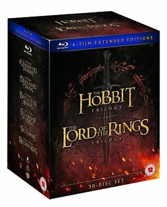 The Hobbit Trilogy + The Lord of the Rings Trilogy Extended NEW Reg B Blu-ray