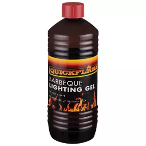 Quick Flame Barbecue Lighting Gel BBQ Lighter Starter For Bbq Parties 1 Ltr - Picture 1 of 7