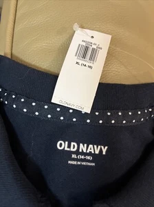 NWT OLD NAVY GIRL'S NAVY BLUE COLLAR UNIFORM POLO SHIRT ♡ SIZE XL 14-16 - Picture 1 of 2