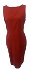 Talbots NWT Sz 10 Red Velveteen Dress sheath Sleeveless - V Back