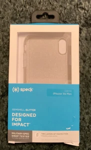Speck Clear Gemshell Embedded Glitter Crystal Case For iPhone XS Max Drop Tested - Picture 1 of 3