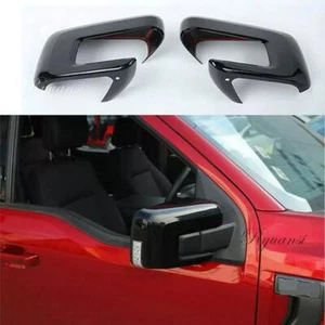 For 2021-2025 Ford F150 F-150 Gloss Black Side Mirror Cover Cap w/ Light Hole - Bild 1 von 5