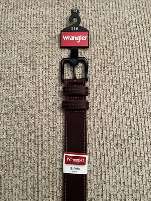 Cinturón de cuero para hombre Wrangler - marrón - talla 44 - nuevo con etiquetas Foto 1 de 4