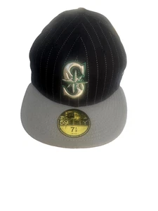 Gorra ajustada de los Seattle Mariners para hombre 8 azul gris MLB béisbol New Era - Imagen 1 de 5