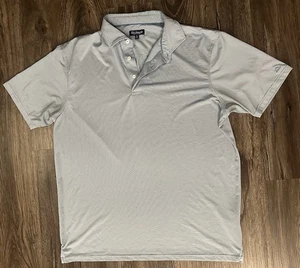 Polo de rendimiento a rayas azules Fish Hippie Co para hombre - talla XL - Imagen 1 de 10