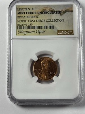 1996 1C Mint Error Uncirculated Broadstruck NGC North East Error Collection - Image 1 of 4