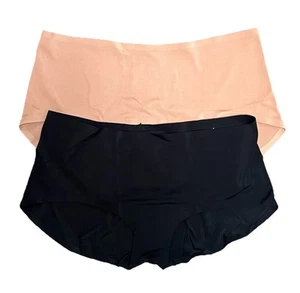 Neu mit Etikett Free People x WE ARE HAH Hipster-Boyshort Höschen Medium schwarz & kupferrose - Bild 1 von 22