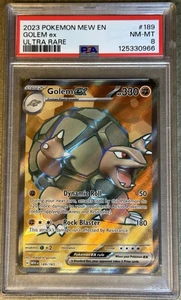 2023 POKÉMON MEW EN GOLEM ex ULTRA RARE #189 - PSA 8 - Picture 1 of 6