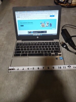 HP Chromebook 11.6 inch (16GB, Intel Celeron, 1.60GHz, 4GB) Chromebook - Black - - Image 1 of 4