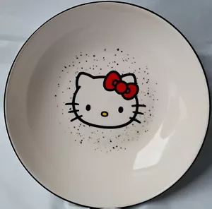 Hello Kitty 9" Ceramic Bowl Cereal Pasta Noodle Speckled Confetti Dotted - Picture 1 of 10