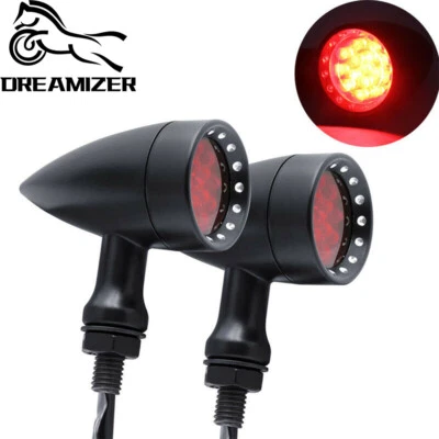 Luces traseras LED de freno de señal de giro para motocicleta Honda Shadow Spirit 1100 750 cc Foto 1 de 4