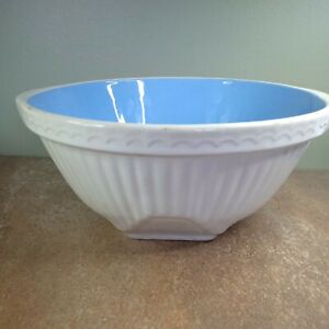 Vintage 1930s, T G Green and Co LTD. Gresley, 26cm Mixing Bowl, Blue Interior