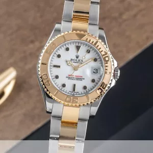 Rolex Yacht-Master Stahl / Gold Automatik White Dial Oyster Ref. 168623 B&P 2012 - Bild 1 von 14