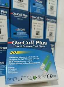 On Call Plus Blood Glucose Test Strips 50-100-150-200 strips. Exp:07/2024