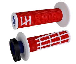 ODI Emig 2.0 Grips - Red/White H36E2RW for Motorcycles - Picture 1 of 1