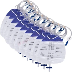 10x Urine Bags  Drainage Urinary Drainage Bag with Anti-Reflux Chamber 48" Tube - Picture 1 of 13