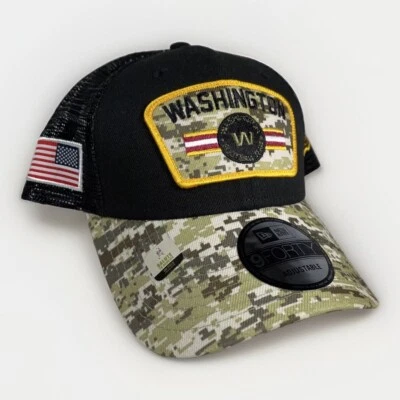 New Era 9FORTY Washington Football Team 2021 Salute To Service Baseball Cap Hat - Image 1 of 4